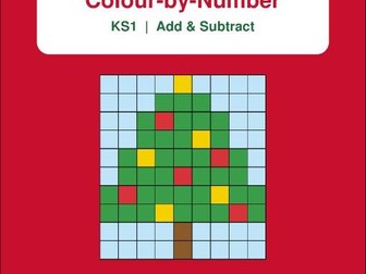 Christmas Maths Colour-by-Number KS1 (Addition & Subtraction) - Free Printable
