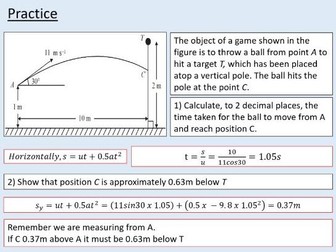 A level Physics (7.7) Projectile motion 1 -  Kinematics - (On the move)