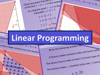 Linear programming - AS level Further Maths Discrete