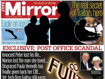 Daily Mirror 2026 AQA GCSE Media Studies