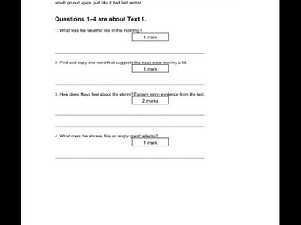 Year 6 SATs Reading Prep