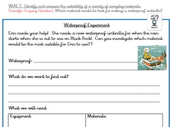 Y2 Science Everyday Materials link to the text The Secret of Black Rock