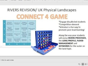 Geography Rivers Connect 4: features and processes and keywords