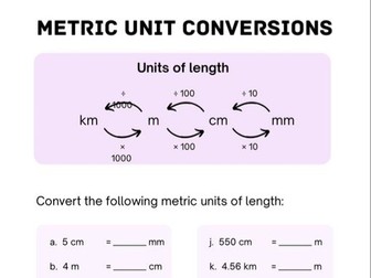 Metric Unit Conversions