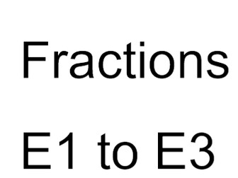 More fractions practice E3