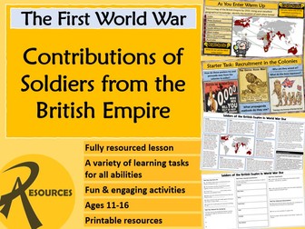 KS3 History: First World War - Contribution of Britain's Empire & Colonies