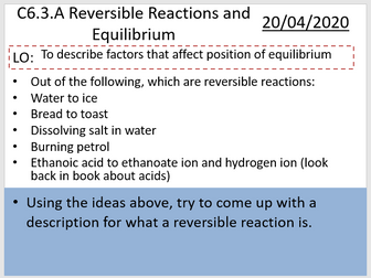 OCR 21st Century B Chemistry Topic C6