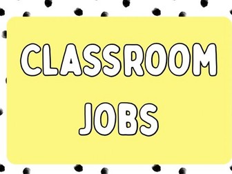 Classroom jobs display