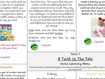 Home learning activities