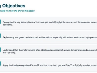 IBDP Chemistry SL - S1.5 Ideal Gas laws