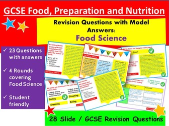 GCSE Food Revision: Mock Questions with Model Answers - Food Science