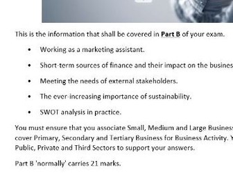 Unit 1 - Pre-Release Section B [Jan2023] - HELP booklet [CTEC Cambridge Technicals Level 3 Business]