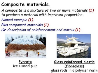 Choosing Materials & Composite Materials GCSE Lesson (SC26a SC26b) TRIPLE