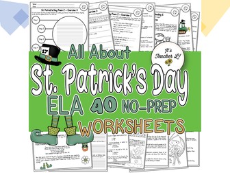 St. Patrick's Day ELA Worksheets (4th|5th|6th)
