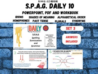Daily 10 | Spelling, Punctuation, and Grammar Activities | Workbook Included Set 2