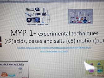 experimental techniques (c2)acids, bases and salts (c8) motion(p1)