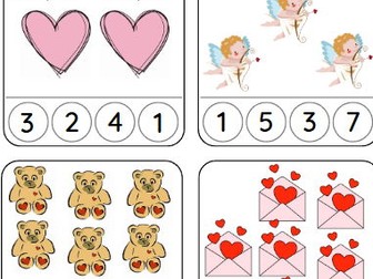 Valentines day fine motor control and maths