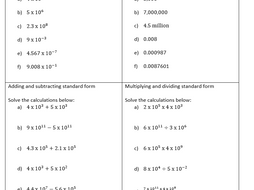 Math worksheets by standard picture