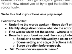 story to play script writing activity by martincurtis75 teaching