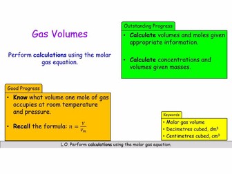 Gas Volumes, Quantitative Chemistry, Triple, GCSE, AQA