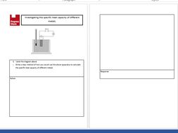 GCSE Triple Science Required Practical Starters