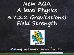 AQA A Level Physics 3.7.2.2 Gravitational field strength