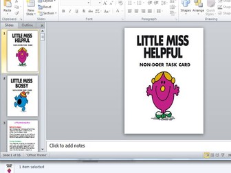 PE Non doer task cards