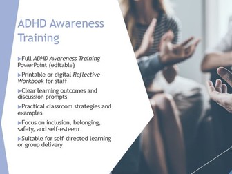ADHD Awareness CPD Training & Workbook