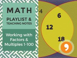 Working with Factors and Multiples – Playlist and Teaching Notes