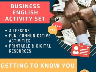 Business English lessons - Getting to know you (Activity Set: 3 lessons)