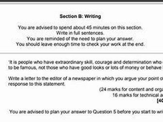 AQA English Language Paper 2 - Q5 model speeches x5