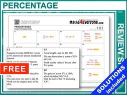 Percentages (GCSE Topic Review)