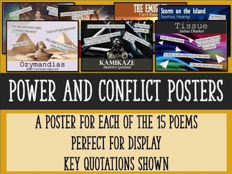 Power and Conflict Poetry Posters