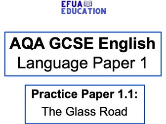 AQA GCSE English Language Paper 1 Practice Paper + Mark Scheme — "The Glass Road" (New 2026 Format)