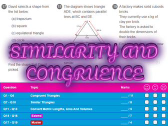 Similarity And Congruence Worksheet + Answers (Foundation GCSE)