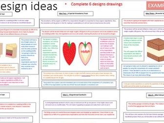 GCSE Food controlled assessment – Initial ideas: Student templates and guidance