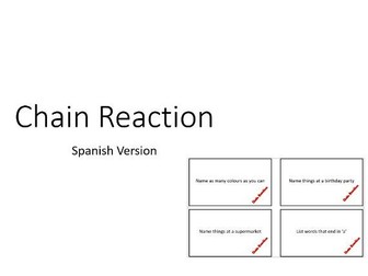 Chain Reaction Language Game