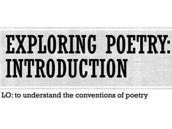 KS3 World Poetry SOW