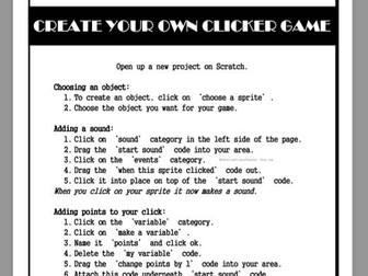 Create Your Own Clicker Game - Scratch