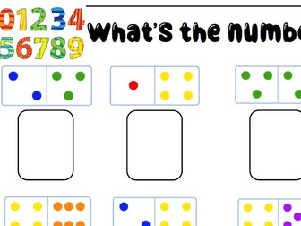 'What's the number?' early maths domino sheet