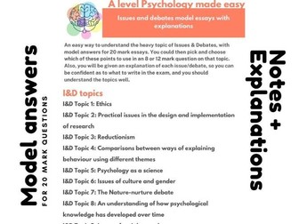 Issues & Debates: A level Psychology made easy
