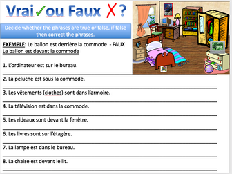 Ma chambre : prepositions - Expo 1 Module 3 - full lesson