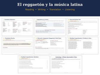 Reggaeton — Complete Higher Spanish Booklet | SQA-Aligned