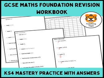 GCSE Maths Foundation Revision Workbook | 7-Week Practice Pack with Answers | Arithmetic, Algebra, G