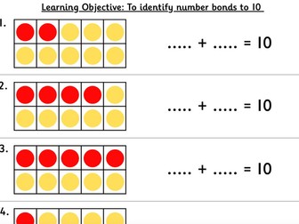 Year 1 Number Bonds to 10 | Fluency Worksheets