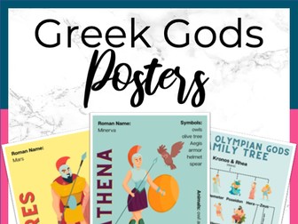 Greek Mythology Posters | Greek Gods and Goddesses | Olympian Gods