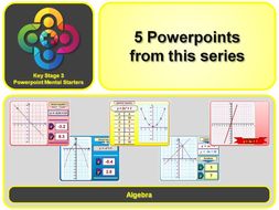 KS3 Maths Mental Starters: Algebra - Graphs