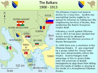 Problems in the Balkans 1900 - 1913 - Causes of WW1 - Bosnian Crisis 1908 and Balkan War