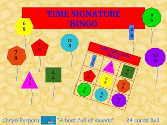 TIME SIGNATURE BINGO