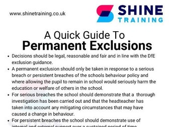 A Parents Quick Guide To Permanent Exclusions